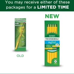 Ticonderoga Beginners Wooden Pencil, 2.2mm, #2 Soft Lead, Dozen (X13308)