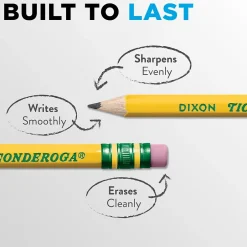 Ticonderoga Golf Pre-Sharpened Wooden Pencil, 2.2mm, #2 Medium Lead, 72/Pack (13472) Hot