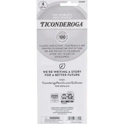 Ticonderoga My First Pre-Sharpened Wooden Pencil, 1.3mm, #2 Medium Lead, 4/Pack (X33309X) New