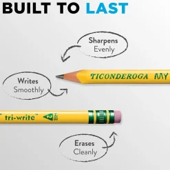 Ticonderoga My First Tri-Write Wooden Pencil, #2 Soft Lead, 36/Pack (X13082) Hot