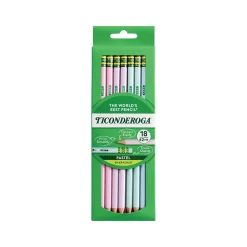 Ticonderoga Pre-Sharpened Wooden Pastel Pencils, 2.2mm, #2 Soft Lead, 18/Pack (X13718) Clearance