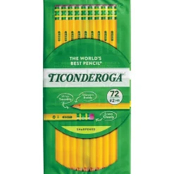 Ticonderoga Pre-Sharpened Wooden Pencil, 2.2mm, #2 Soft Lead, 72/Pack (X13972) Clearance