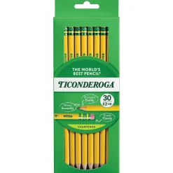Ticonderoga Pre-Sharpened Wooden Pencil, 2.2mm, #2 Soft Lead, 30/Pack (X13830X) Clearance