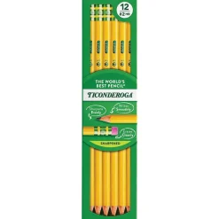 Ticonderoga Pre-Sharpened Wooden Pencil, 2.2mm, #2 Soft Lead, Dozen (X13806X) Clearance