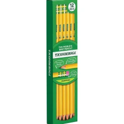 Ticonderoga Pre-Sharpened Wooden Pencil, 2.2mm, #2 Soft Lead, Dozen (X13806X) Clearance