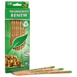 Ticonderoga Renew Wooden Pencil, 0.7mm, #2 Medium Lead, 10/Pack, 6 Packs/Bundle (DIX96110-6) Discount
