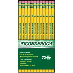 Ticonderoga The World's Best Pencil Wooden Pencil, 2.2mm, #2 Soft Lead, 72/Pack (33904) Clearance