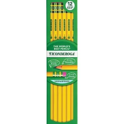 Ticonderoga The World's Best Pencil Wooden Pencil, 2.2mm, #2.5 Medium Lead, Dozen (X13885X) Best