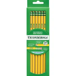 Ticonderoga The World's Best Pencil Wooden Pencil, 2.2mm, #2 Soft Lead, 2 Dozen (X13924X) Outlet