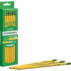 Ticonderoga The World's Best Pencil Wooden Pencil, 2.2mm, #2 Soft Lead, 2 Dozen (X13924X) Outlet