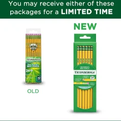 Ticonderoga The World's Best Pencil Wooden Pencil, 2.2mm, #2 Soft Lead, 2 Dozen (X13924X) Outlet