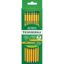 Ticonderoga The World's Best Pencil Pre-Sharpened Wooden Pencil, 2.2mm, #2 Soft Lead, 18/Pack (X13818X) Clearance
