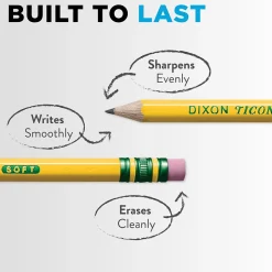 Ticonderoga Woodcase Pencil, 2H, No. 4, Yellow Barrel, 12/Pack Online