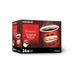 Keurig K-Cups<Tim Hortons Original Blend Arabica Coffee Keurig® K-Cup® Pods, Medium Roast, 24/Box (063209112813)