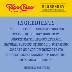 Bottled Water<Topo Chico Sabores Blueberry Hibiscus Sparkling Water, 12 oz., 8 Cans/Pack (412570)