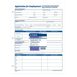 Sale ® Application for Employment, 2-Sided, 8-1/2 x 11", 50 Sheets/Pad, 2 Pads/Box (32851) Hr Forms