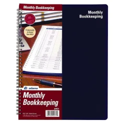 Clearance Bookkeeping Record, 8 Columns, 8.5" x 11", Blue, 32 Sheets/Book (AFR71) Accounting & Record Journals