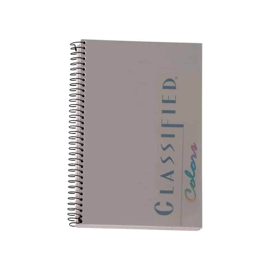 TOPS Classified Colors 1-Subject Notebooks, 5.5" x 8.5", Narrow Ruled, 100 Sheets, Gray/Silver (73507) Hot