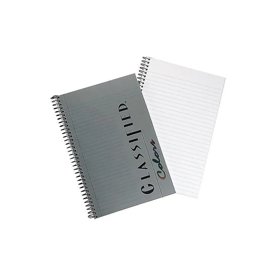 TOPS Classified Colors 1-Subject Notebooks, 5.5" x 8.5", Narrow Ruled, 100 Sheets, Gray/Silver (73507) Hot
