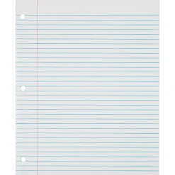 TOPS College Ruled Filler Paper, 8.5" x 11", 3-Hole Punched, 500 Sheets/Pack (62349) Outlet