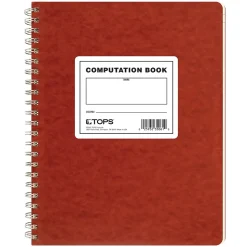 TOPS Computation Notebooks, 9.5" x 11.75", Graph Ruled, 76 Sheets, Red (35061) Best