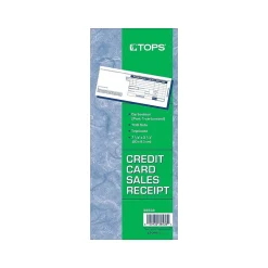 Outlet Credit Card Sales 3-Part Carbonless Receipt, 3.25"L x 7.88"W, 100/Pack (TOP 38538) Accounting & Record Journals