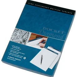 TOPS Docket Diamond Premium Stationery Tablets, 8-1/2" x 11-3/4", Legal Ruled, White, 50 Sheets/Pad, 2 Pads/Pack (63975) Hot