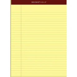 TOPS Docket Gold Notepads, 8.5" x 11.75", Canary, 50 Sheets/Pad, 12 Pads/Pack (63950) Outlet