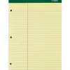 TOPS Double Docket Writing Tablet, 8-1/2" x 11-3/4", Law Ruled, Canary, 100 Sheets/Pad (63394) Discount