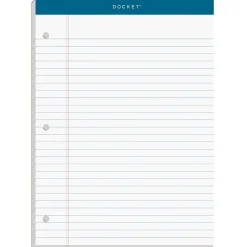 TOPS Double Docket Writing Tablet, 8-1/2" x 11-3/4", Legal Ruled, White, 100 Sheets/Pad (63379) New