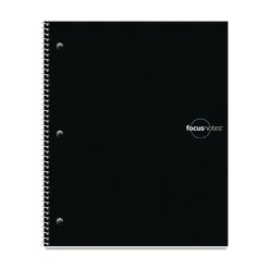 TOPS FocusNotes 1-Subject Notebook, 9" x 11", Black (90223) Outlet
