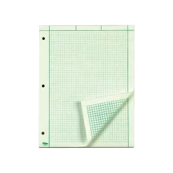 TOPS Notepad, 8.5" x 11", Quad, Green, 200 Sheets/Pad (TOP 35502) New