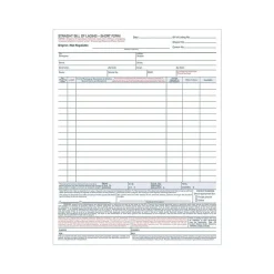 Best 3-Part Carbonless Bill of Lading, 11.44"L x 8.5"W, 50 Sets/Book (3846) Business Forms