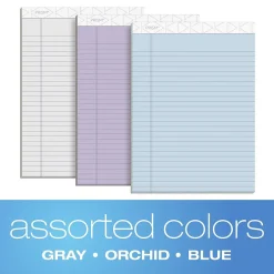 TOPS Prism Notepad, 8.5" x 11.75", Wide Ruled, Assorted, 50 Sheets/Pad, 6 Pads/Pack (TOP63116)