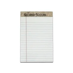 TOPS Second Nature Notepads, 5" x 8", Narrow, White, 50 Sheets/Pad, 12 Pads/Pack (74830) Sale