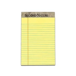 TOPS Second Nature Notepads, 5" x 8", Narrow, Canary, 50 Sheets/Pad, 12 Pads/Pack (TOP 74840) New