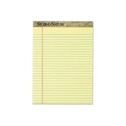 TOPS Second Nature Notepads, 8.5" x 11.75", Wide, Canary, 50 Sheets/Pad, 12 Pads/Pack (74890) Clearance