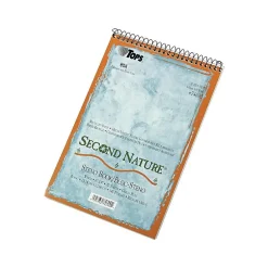 TOPS Second Nature Steno Pad, 6" x 9", Gregg Ruled, White, 70 Sheets/Pad (TOP 74690) Clearance