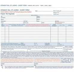 Discount ® Snap-Off® Bill Of Lading, Short Forms, 4 Part, 8-1/2" x 7" Business Forms