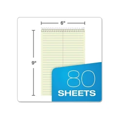 TOPS Steno Book, 6" x 9", Gregg Ruled, 80 Sheets, Assorted Colors, 4/Pack (80221) New
