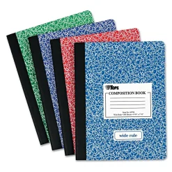 TOPS 1-Subject Composition Notebooks, 7.5" x 9.75", Wide Ruled, 100 Sheets, Each (63794)