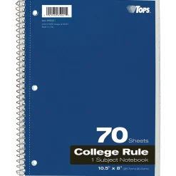 TOPS 1-Subject Notebook, 8