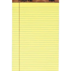 TOPS The Legal Pad Writing Pad, Canary, Legal Ruled, 50 Sheets/Pad, 12/Pack Clearance