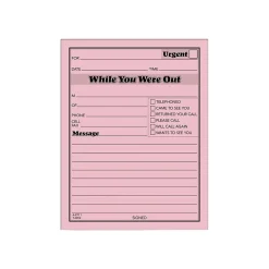 TOPS While You Were Out Message Pads, 4.25" x 5.5", Pink, 50 Sheets/Pad, 12 Pads/Pack (TOP 3002P) Outlet