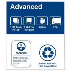 Tork Advanced Jumbo Toilet Paper, 2-ply, White, 36 Rolls/Case (TRK110292A)