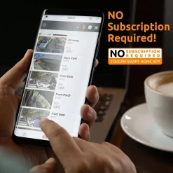 Security Cameras & Systems<Toucan Seek Wireless Indoor Smart Plug-In Pan and Tilt Security Camera Wi-Fi Night Vision 2-Way Talk Live View, White