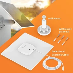 Security Cameras & Systems<Toucan Solar Panel Charger 9.8 ft. Charging Cable IP65 Weather Resistant Adjustable Wall Mount (TNTSCP05GR)