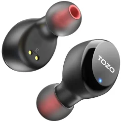 TOZO T6S Wireless Earbuds, Bluetooth, Black (T6SBLK)