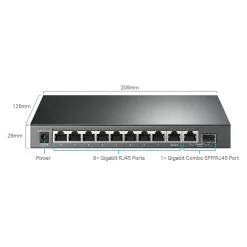 TP-LINK 10-Port Gigabit Ethernet PoE Smart Switch, Black (TL-SG1210MPE)* Ethernet Switches & Splitters