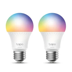 Smart Bulbs<TP-LINK Tapo Smart Wi-Fi Light Bulb, Multicolor, 2/Pack (TL135E)